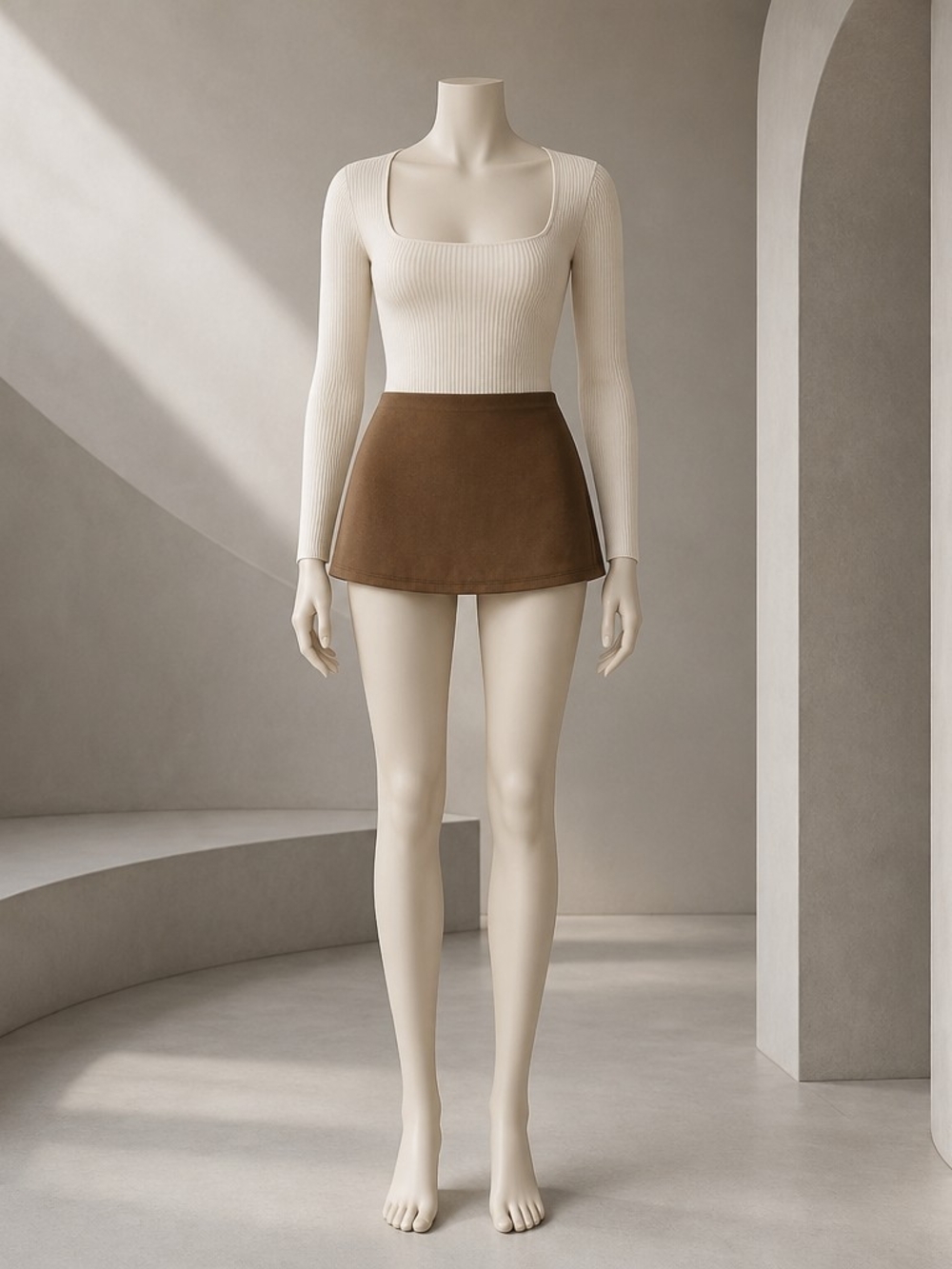 Another Chill Brown A-Line Women’s Mini Shorts